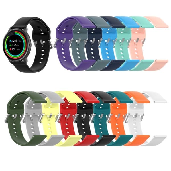 22mm Universal silicone sports watch band - Yellow / Size: S Gul