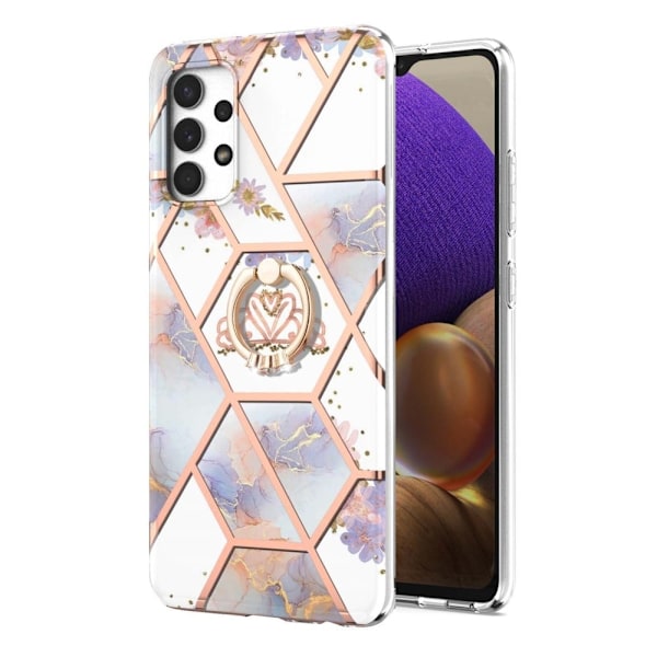 Marble Patterned Suojakuori With Ring Holder For Samsung Galaxy M32 5G / A32 5g - Kruunu Multicolor