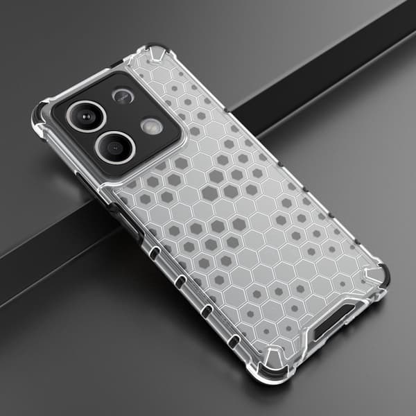 Bofink Honeycomb Xiaomi Redmi Note 13 5G  deksel - Grå Silver grey