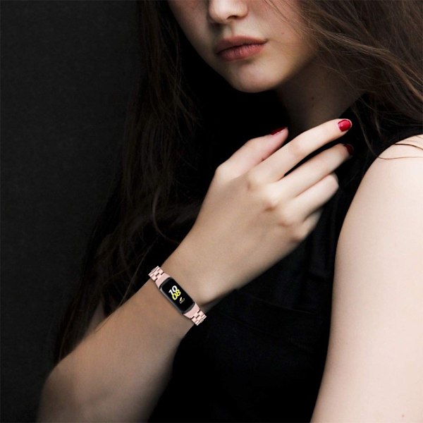 Samsung Galaxy Fit urrem i rustfrit stål - Lyserød Pink