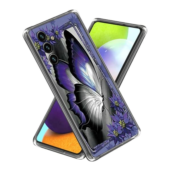 Deco Samsung Galaxy A35 cover - Lilla Sommerfugl Purple