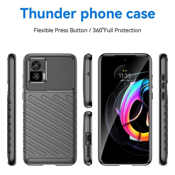 Thunder Motorola Edge 30 Neo Etui - Svart Black
