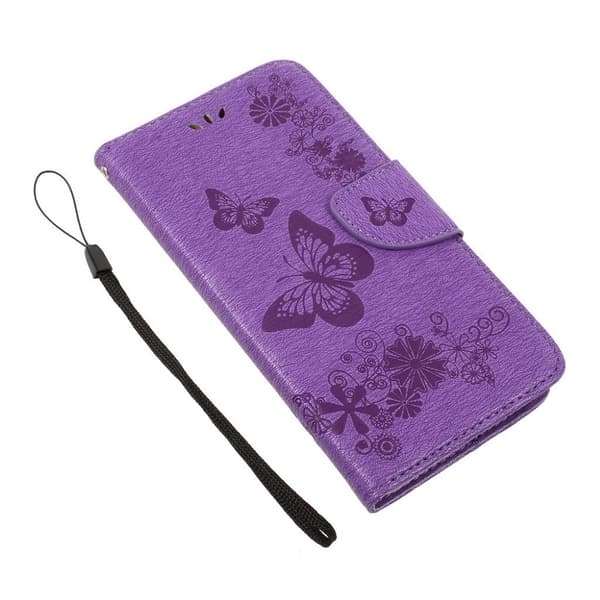 Samsung Galaxy A3 (2017) Beskyttende læder etui - Lilla Purple
