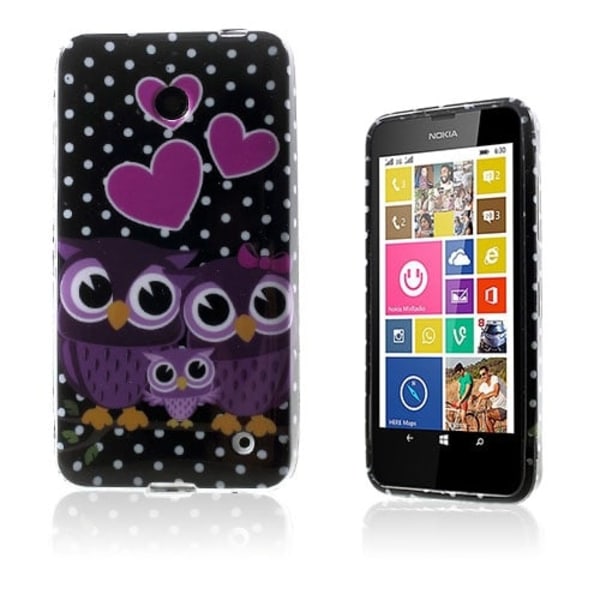 Westergaard cover til Nokia Lumia 630 - Hjerter og ugler Multicolor