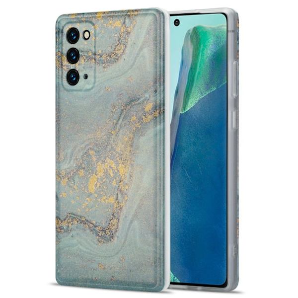 Marble Samsung Galaxy Note 20 5G / Note 20 Etui - Grå Silver grey