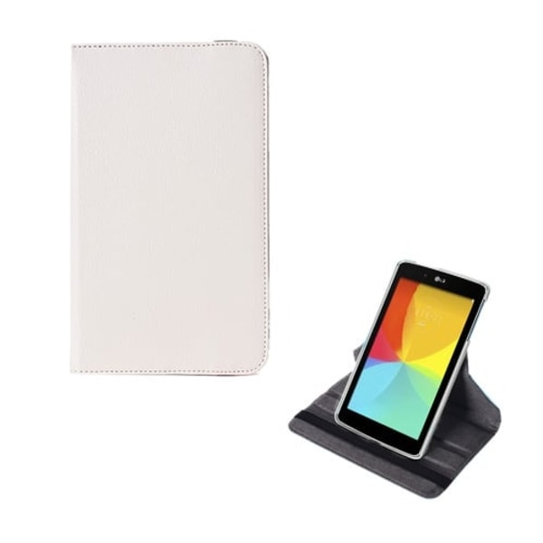 Borelius LG G Pad 8.0 Läder Rotations Fodral - Vit Vit