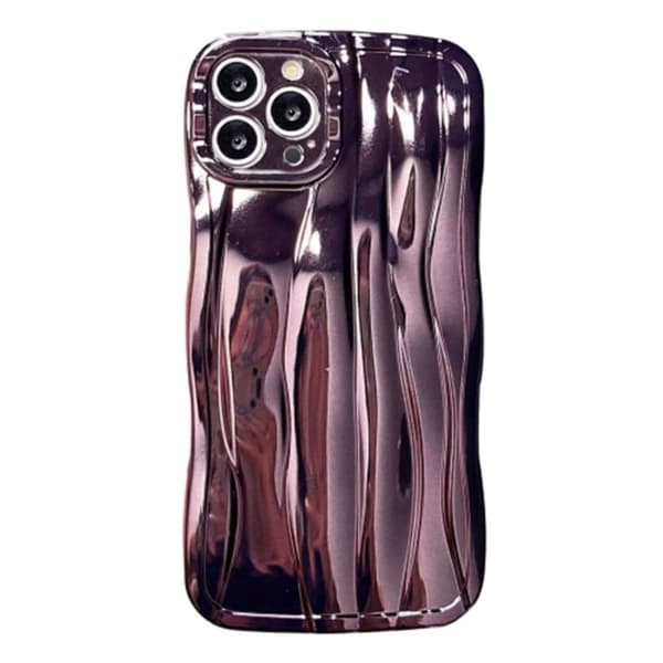 iPhone 14 Pro Max aaltotyylinen galvanointisuojus - Violetti Purple