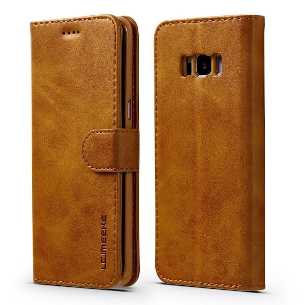 LC.IMEEKE Samsung Galaxy S8+ flip case - Ruskea Brown