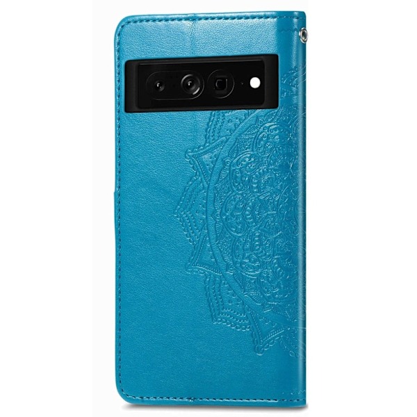 Mandala Google Pixel 7 Pro Flip Etui - Blå Blue