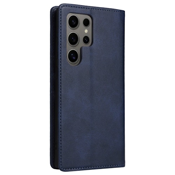 Samsung Galaxy S24 Ultra Case RFID Blocking Plånbok Läder Telefonskal - Blå Blå