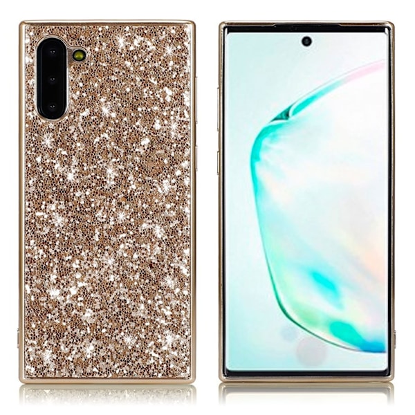 Glitter Samsung Galaxy Note 10 skal - Guld Guld