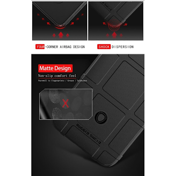 Rugged Shield cover - Motorola Moto G8 Power - Sort Black