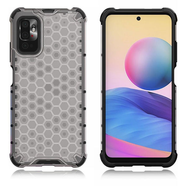 Bofink Honeycomb Xiaomi Redmi Note 10 5G skal - Silver/Grå Silvergrå