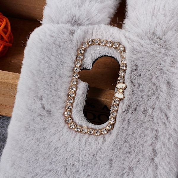 Fluffy Rabbit Huawei Mate 20 Lite skal - Silver/Grå Silvergrå