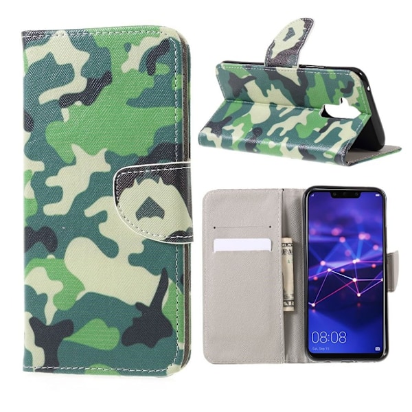Huawei Mate 20 Lite mönstrat flipfodral i läder - Kamouflage multifärg