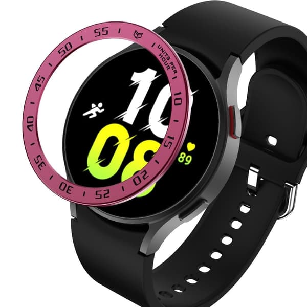 Samsung Galaxy Watch 5 (44mm) urkrans - Vinrød Ring Sorte Bogstaver Red