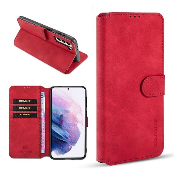 DG.Ming Samsung Galaxy S21 Retro kotelo - punainen Red