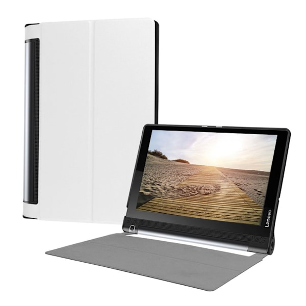 Lenovo Tab 3 Plus 10 PU-flipfodral i läder - Vit Vit