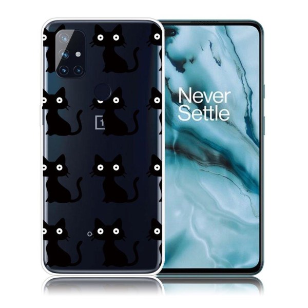 Deco OnePlus Nord N10 5G kotelot - Musta Kissa Black