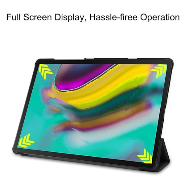 Samsung Galaxy Tab S5e vikfodral i konstläder - Svart Svart