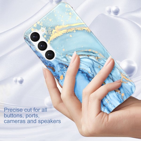 Marmormotiv Samsung Galaxy S23 Plus skal - Blå Blå