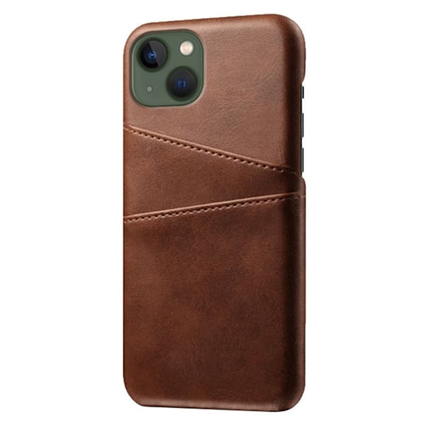 Dual Card iPhone 14 deksel - Brun Brown