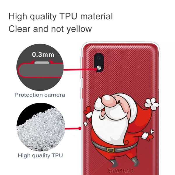 Jul Samsung Galaxy A01 Core-etui - Dansende Julenisse Red