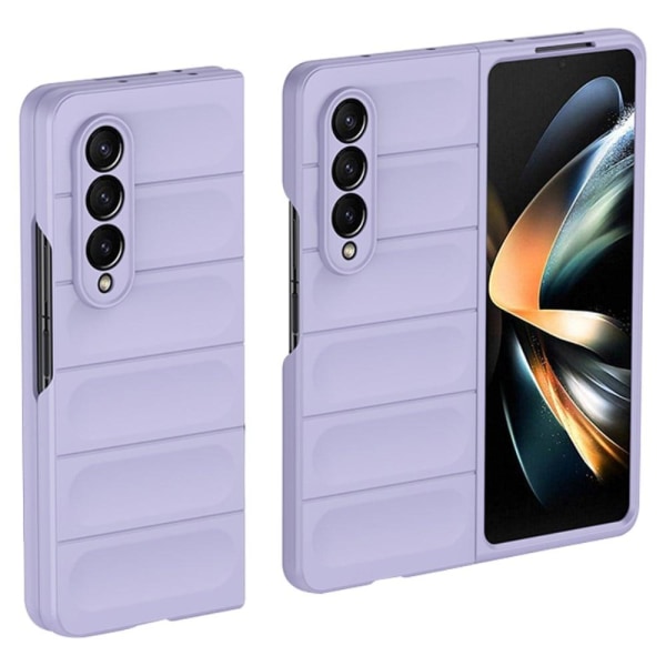 Mjukt greppformat Samsung Galaxy Z Fold4 skal - Lila Lila