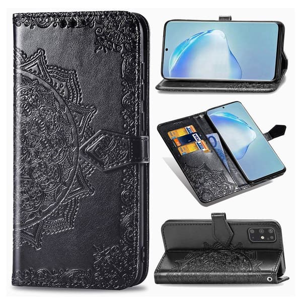 Mandala Samsung Galaxy S20 Plus Flip kotelot - Musta Black