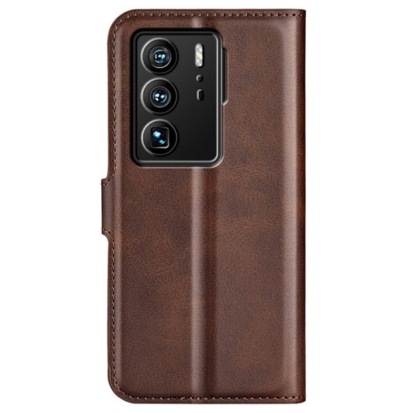 Lompakko Nahkakotelo For ZTE Axon 40 Ultra - Ruskea Brown