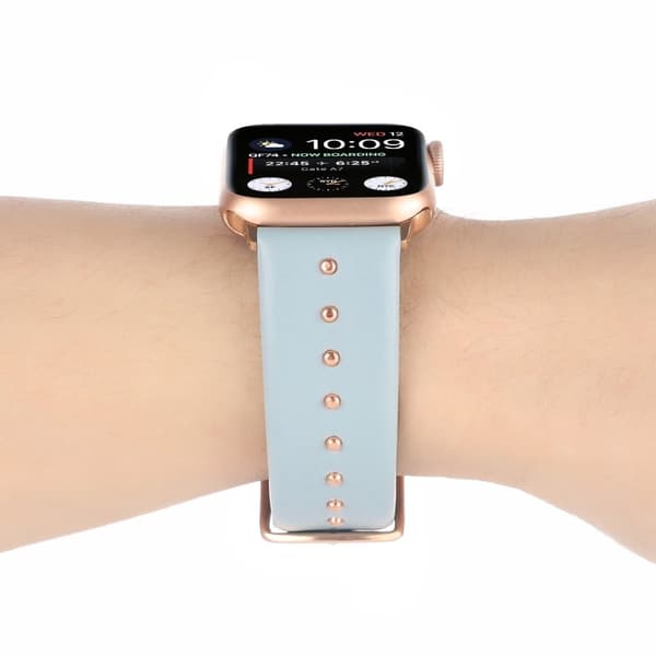 Apple Watch Series 8 (41mm) armband i äkta läder - Blå Blå