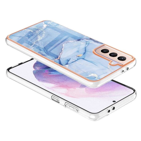 Marble Samsung Galaxy S21 Plus 5G Etui - Blå Blue