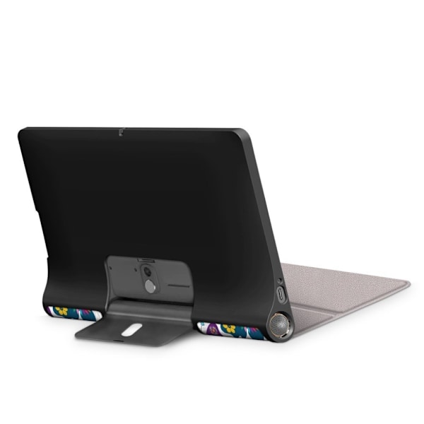 Lenovo Yoga Smart Tab 10.1 kolminkertainen kuvio nahkainen flip-kotelo - Perhoset Ja Kukkia Multicolor
