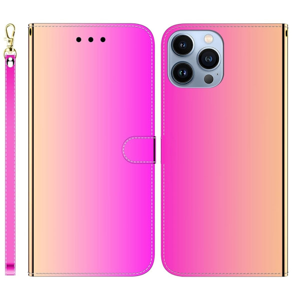 Mirror iPhone 14 Pro Max flip-etui - Rose Pink