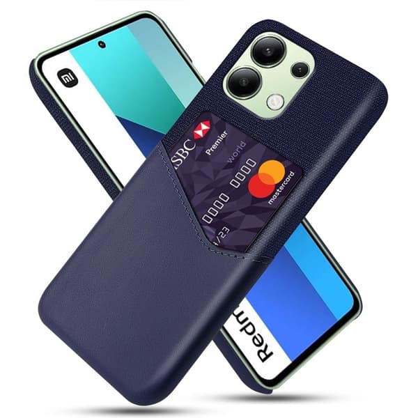 Bofink Xiaomi Redmi Note 13 4G skal med korthållare - Blå Blå