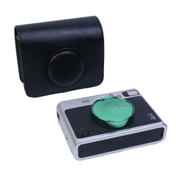 Fujifilm Instax Mini Evo PU-läderfodral med rem - Svart Svart
