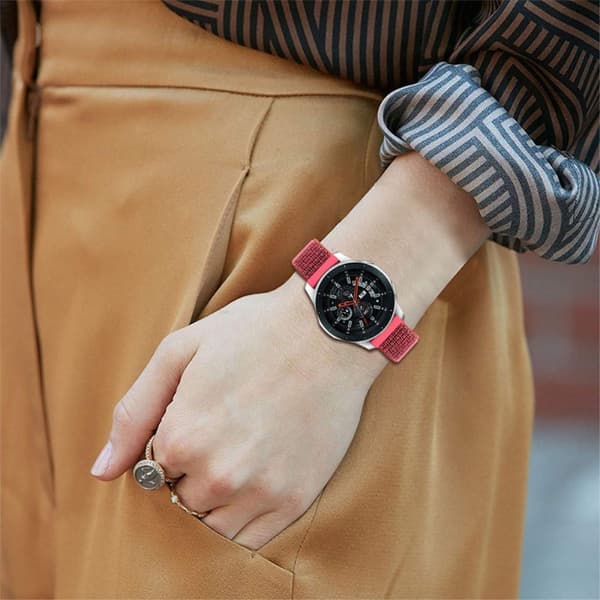 22mm Amazfit GTR 47mm / Stratos 2 nylonkellohihna - Punainen Red