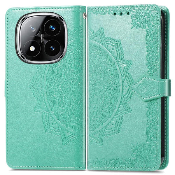 Mandala läder Xiaomi Redmi Note 14 Pro Plus 5G fodral - Grön Grön