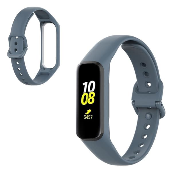 Samsung Gear Fit2 silikon frame - mörkgrå Silvergrå