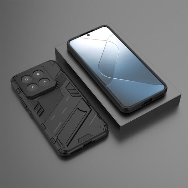 Stødsikkert moderne Xiaomi 14 Pro hybridcover - Sort Black