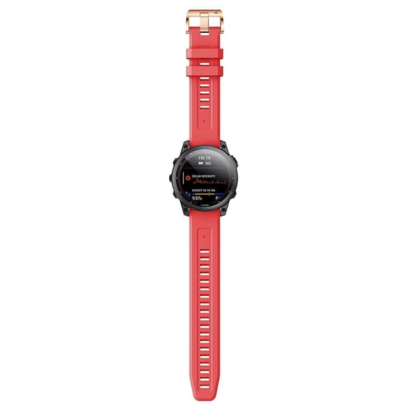 Klockarmband i silikon för Garmin Fenix 7S - Röd Röd