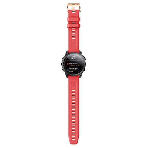 Silikoninen kellohihna Garmin Fenix 7S - Punainen Red