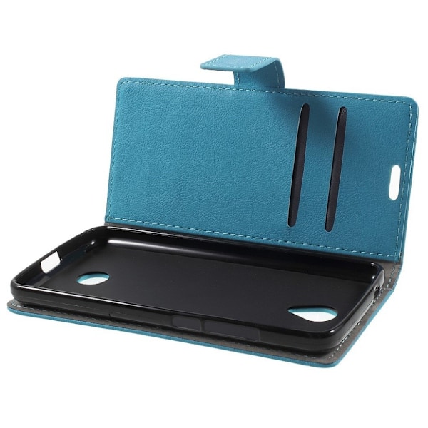Acer Liquid Zest læder-etui m. indbygget stander - Blå Blue