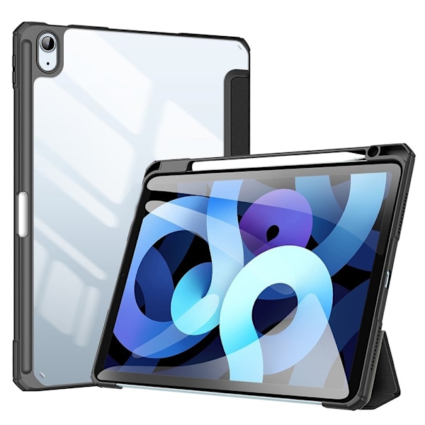 Tri-fold läderfodral för iPad Air (2022) / Air (2020) - Svart Svart