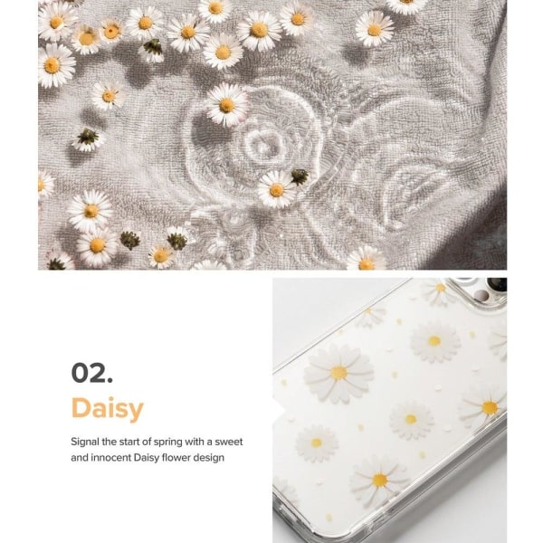 RINGKE FUSION DESIGN - iPhone 13 Pro Max - Daisy-Blomst White