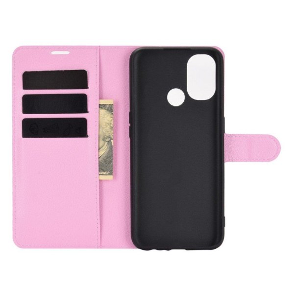 Classic OnePlus Nord N100 flip kuoret - Pinkki Pink