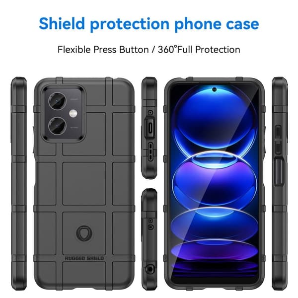 Rugged Shield Etui Xiaomi Redmi Note 12 - Svart Black