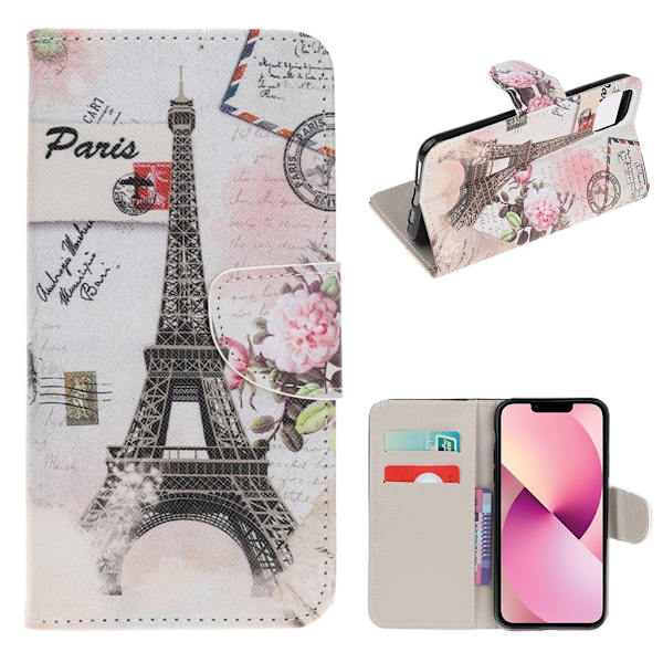 Wonderland iPhone 13 Mini flip etui - Tårn Multicolor
