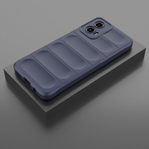 Deksel med mykt grep for Motorola Moto G34 - Mørkeblå Blue