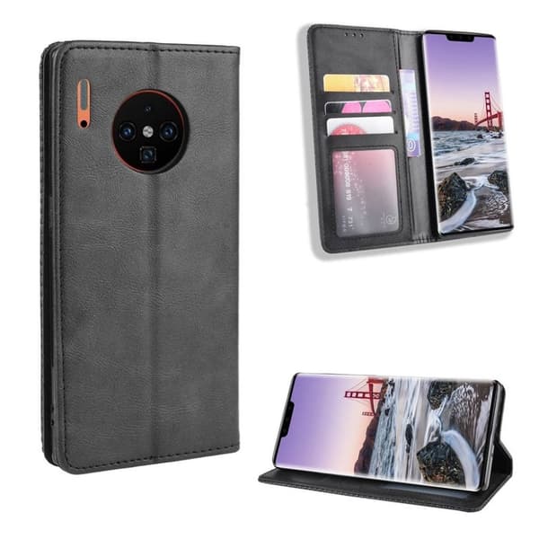 Bofink Vintage Huawei Mate 30 Pro leather etui - Sort Black
